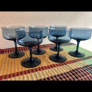 Vintage blue champagne bowls!